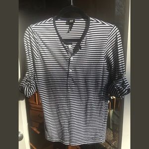 Men's Striped XS Henley Shirt